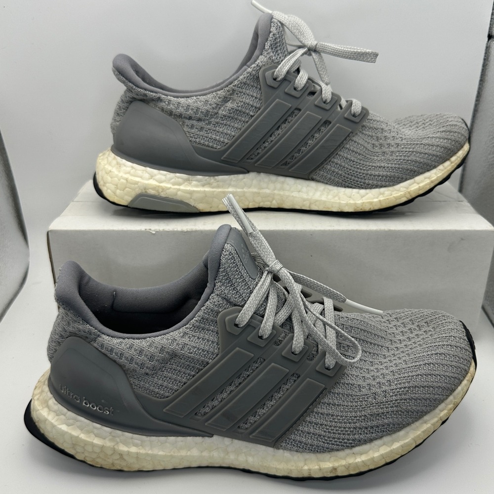 Adidas Ultra Boost 4.0 Women's‎ Size 7.5 Running Shoes Gray Knit Sneakers